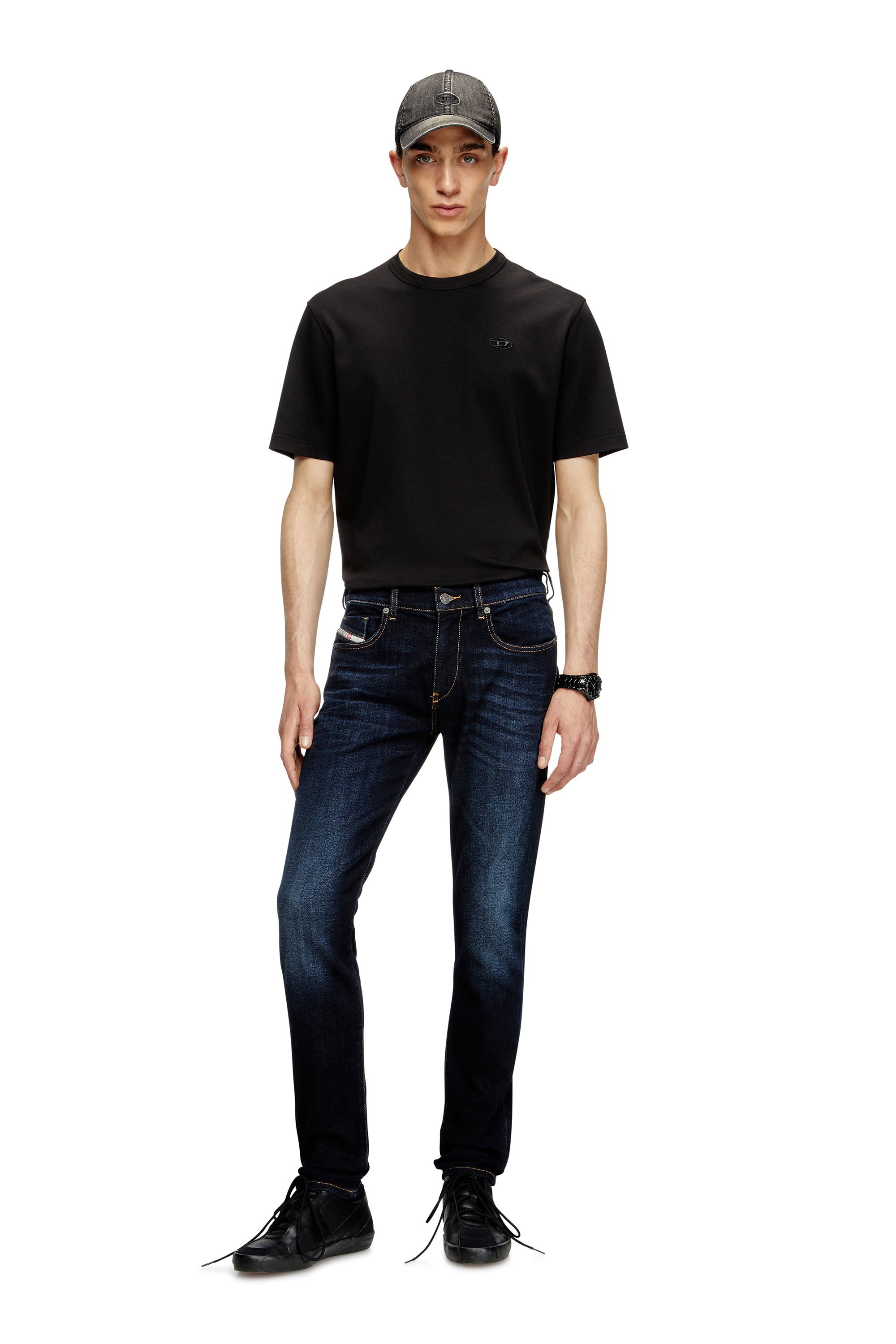 Diesel - Man's Slim Jeans 2019 D-Strukt 009ZS, Dark Blue - 2
